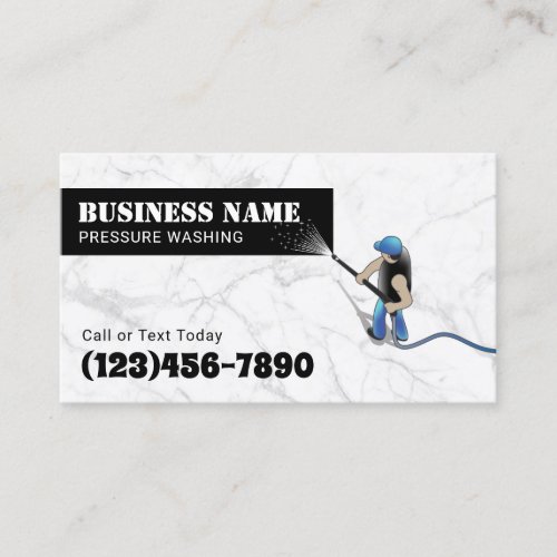 Pressure Washing Power Washer Marble Cleaning Business Card