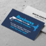 Pressure Washing Power Washer Navy Cleaning Business Card