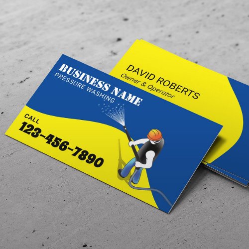 Pressure Washing Power Washer Pro House Cleaning B Business Card