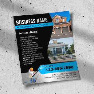Pressure Washing Power Washer Pro House Cleaning Flyer