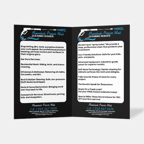 Pressure Washing Power Washer Professional Clean Brochure