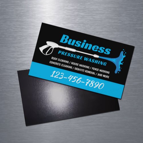 Pressure Washing Power Washer Super Cleaning Business Card Magnet