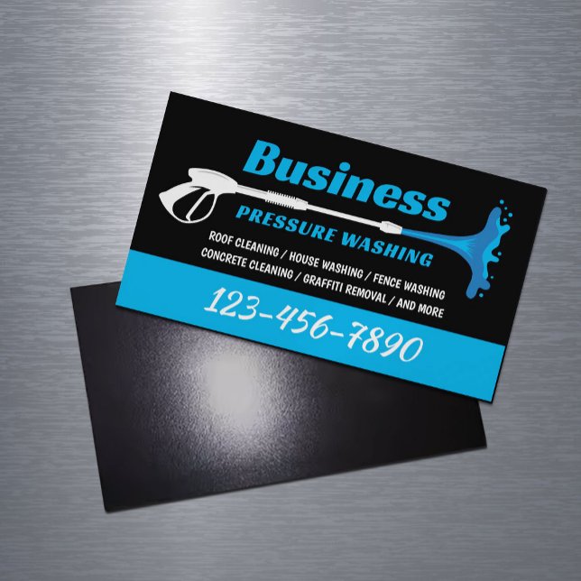 Pressure Washing Power Washer Super Cleaning Business Card Magnet (Creator Uploaded)
