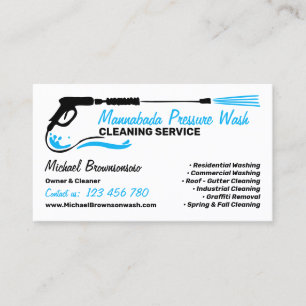 Pressure Washing Power Washing CLEANING Business Card