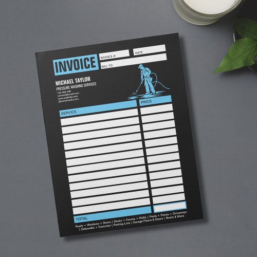 Pressure Washing Power Washing Receipt Invoice Notepad