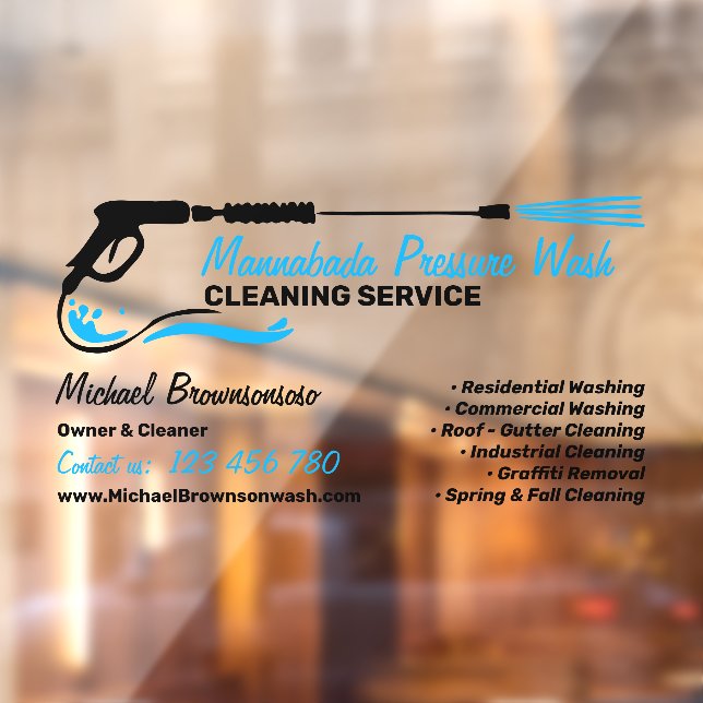 Pressure Washing Power Washing Window Cling (Sheet 2)