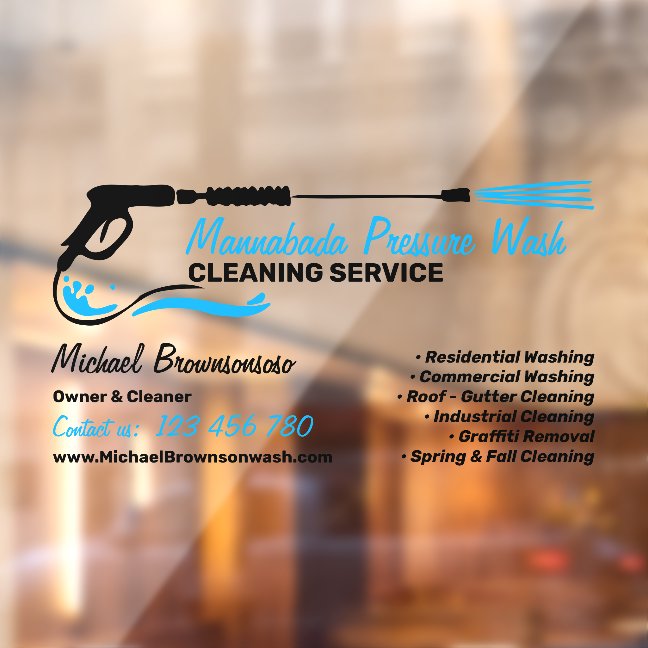 Pressure Washing Power Washing Window Cling