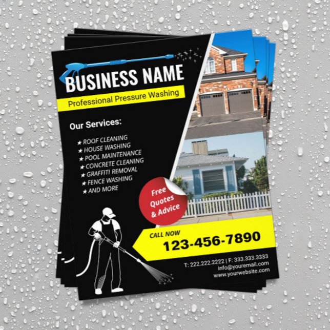 Pressure Washing Professional Cleaning Power Wash Flyer (Creator Uploaded)
