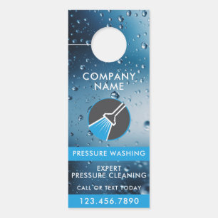 Pressure Washing Professional Power Wash QR Code Door Hanger