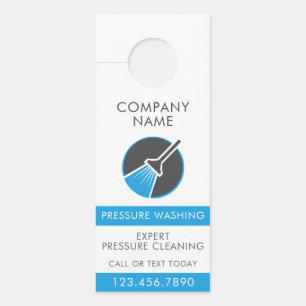 Pressure Washing Professional Power Wash QR Code Door Hanger