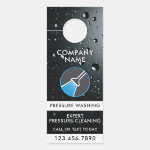 Pressure Washing Professional Power Wash QR Code Door Hanger