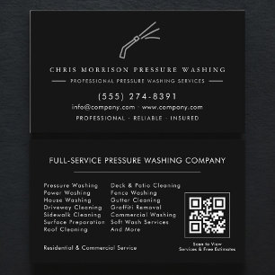 Pressure Washing QR Code  Business Card