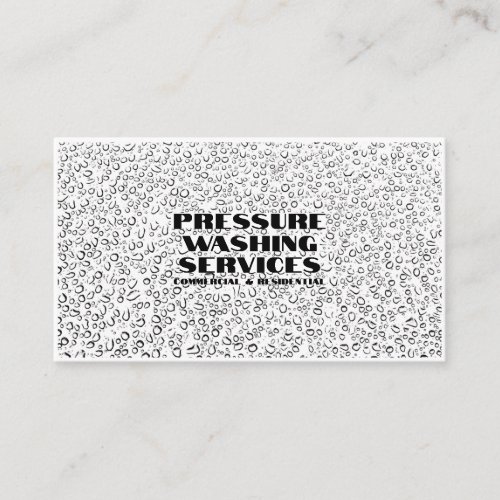 Pressure Washing Service Commercial Residential Business Card