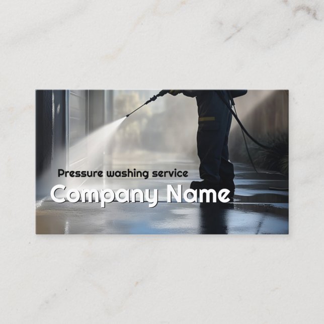 Pressure Washing Service House Exterior Cleaner Business Card (Front)
