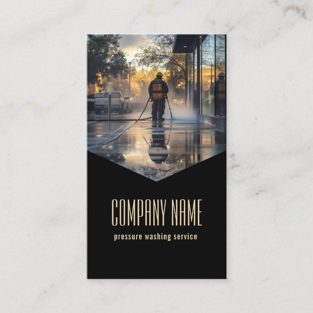Pressure Washing Service House Exterior Cleaner Business Card (Front)