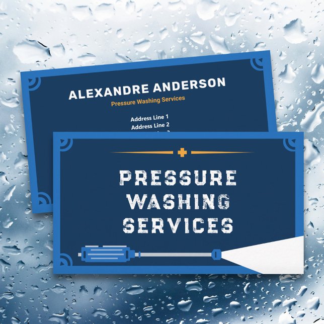 Pressure Washing Services Business Card (Pressure Washing Services Business Card)