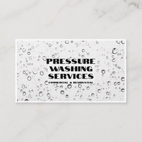 Pressure Washing Services Commercial Residential Business Card