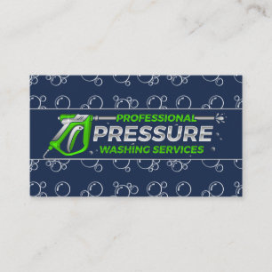 Pressure Washing Services Soap Bubbles Business Card