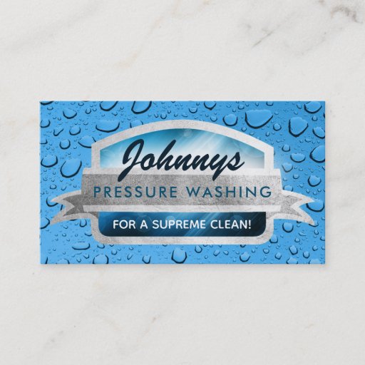 Customizable Pressure Washing Slogans Business Cards
