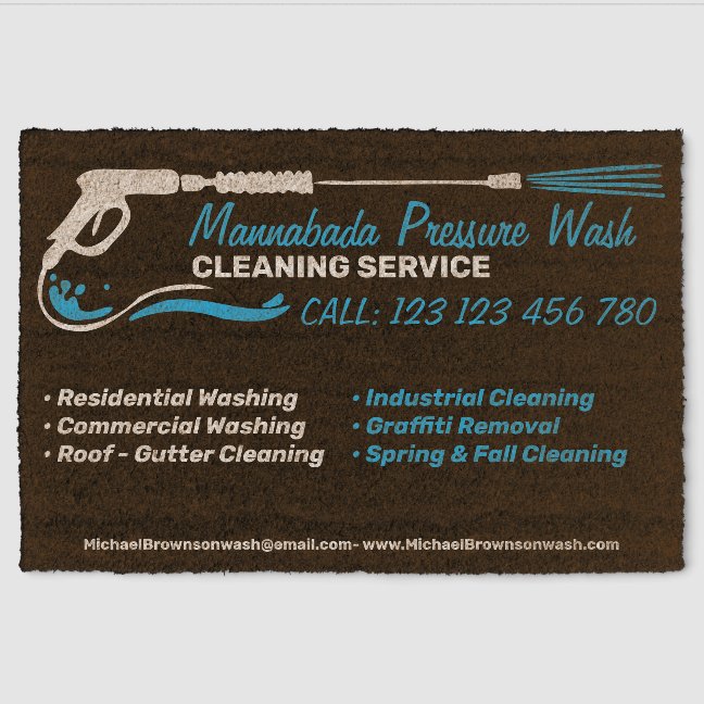 Pressure Washing trend Power Wash Cleaner Shop Fiber Doormat