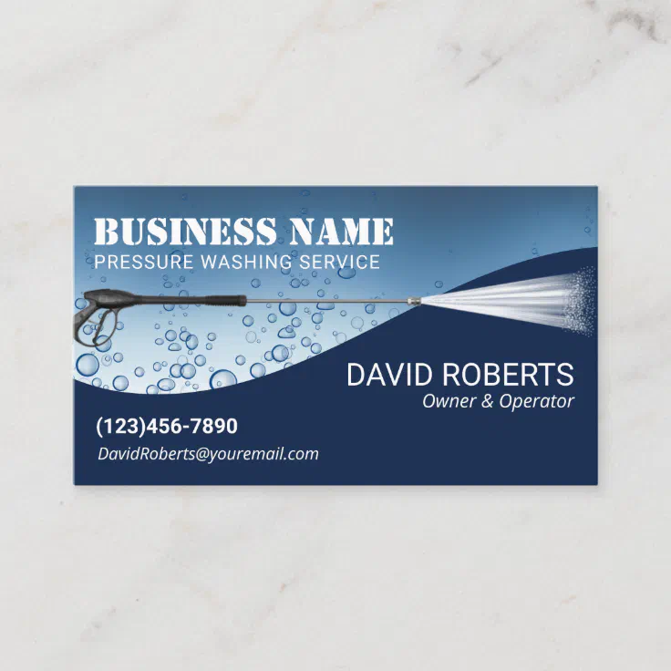 pressure washing images for business cards