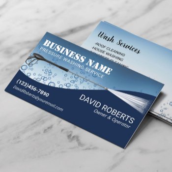 Pressure Washing Water Drops Power Wash Cleaning Business Card by cardfactory at Zazzle