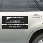 Pressure Washing Water Spray Gun Black 12"x24" Car Magnet