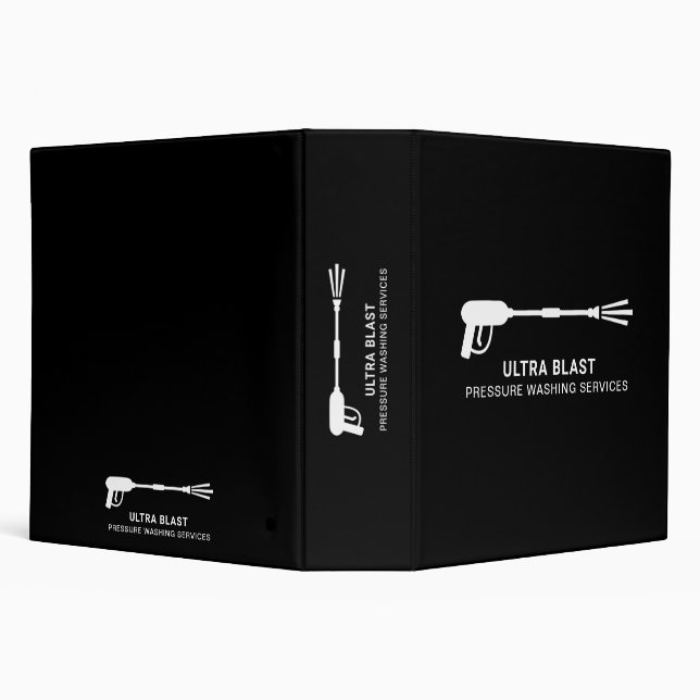 Pressure Washing Water Spray Gun Black 3 Ring Binder (Background)