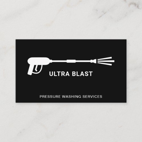 Pressure Washing Water Spray Gun Black Business Card