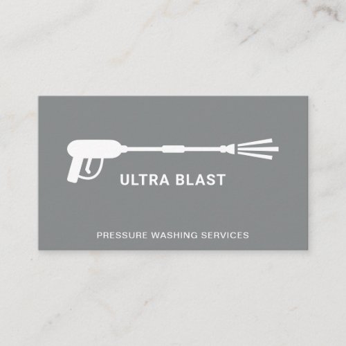 Pressure Washing Water Spray Gun Gray Business Card