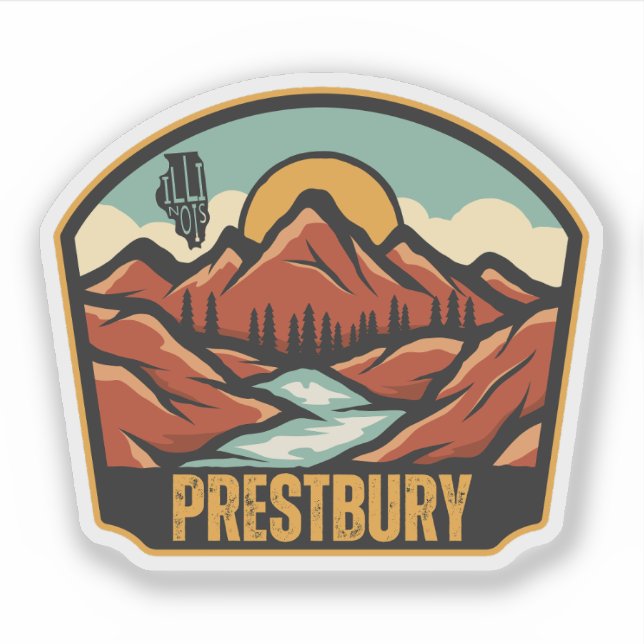 Prestbury, Illinois  Sticker (Front)