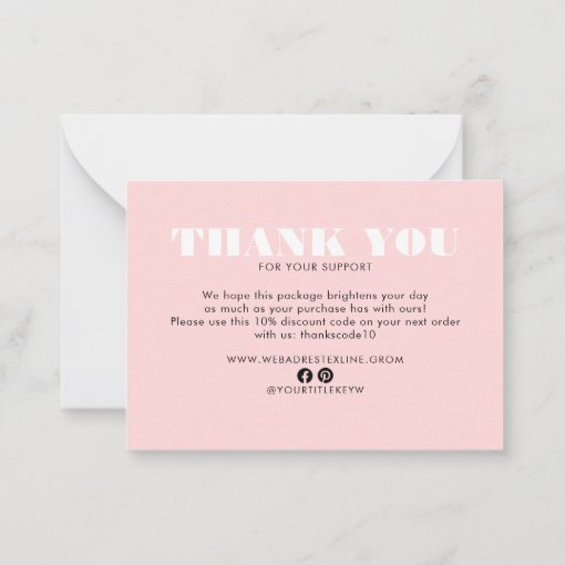 Prestige Brand Look Elegant Business Thank You Note Card | Zazzle