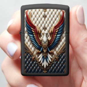 Prestige Eagle Leather-Style Patriotic Zippo Lighter