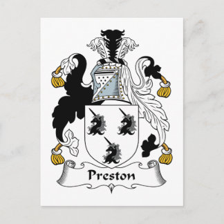 Preston Family Crest Postcard