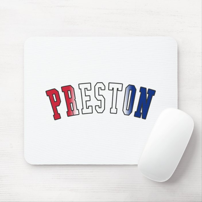 Preston in United Kingdom National Flag Colors Mouse Pad
