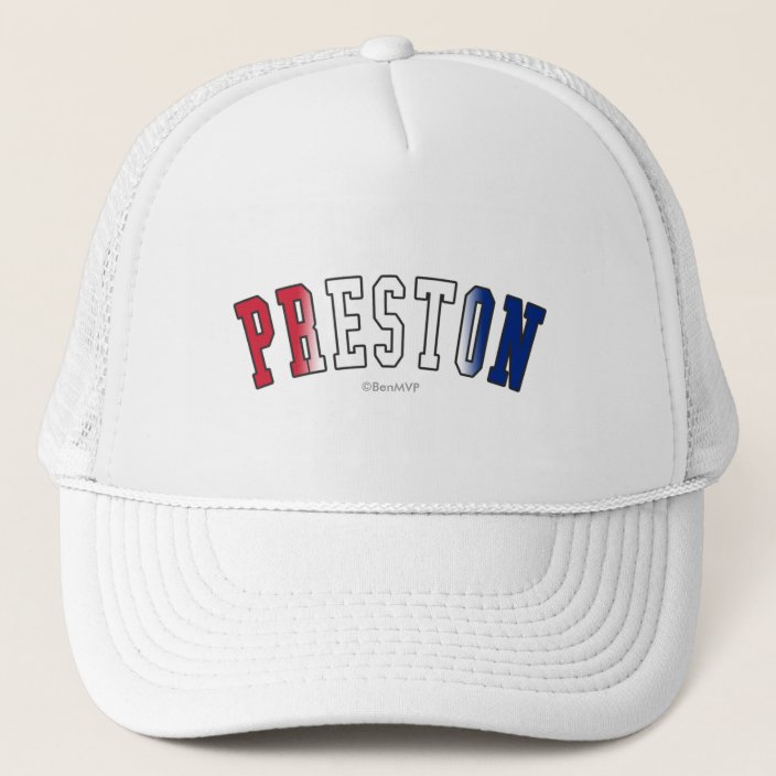Preston in United Kingdom National Flag Colors Trucker Hat
