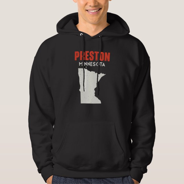 Preston Minnesota USA State America Travel Minneso Hoodie (Front)