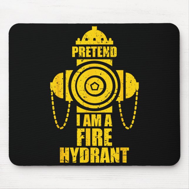 Pretend A Fire Hydrant Lazy Halloween Party Easy Mouse Pad (Front)