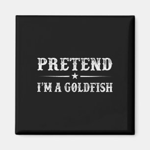 Pretend a goldfish halloween family matching magnet