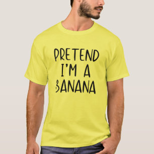 Pretend Banana Costume Halloween Lazy Easy Last Mi T-Shirt