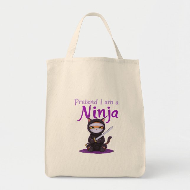 Pretend I Am a Ninja - Funny Halloween Costume  Tote Bag (Front)