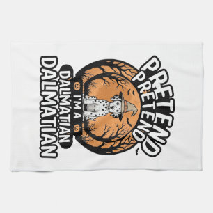 Pretend I’m a Dalmatian Halloween Dog Kitchen Towel