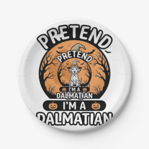 Pretend I’m a Dalmatian Halloween Dog Paper Plates