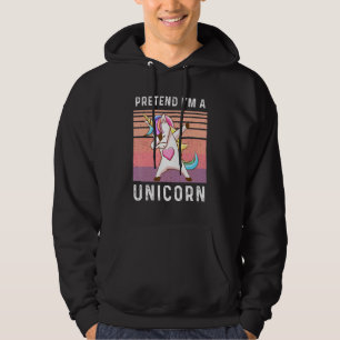Pretend I’m A Unicorn Retro Halloween Dabbing Unic Hoodie