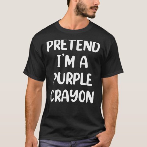 Pretend IX27M A Purple Crayon Costume Funny Hall T_Shirt