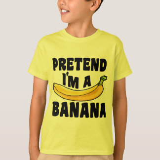 Pretend I'm A Banana lazy Halloween costume T-Shirt