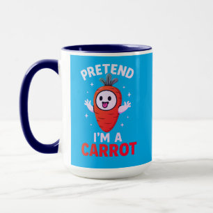 Pretend I'm A Carrot Vegan Halloween carrot ghost Mug