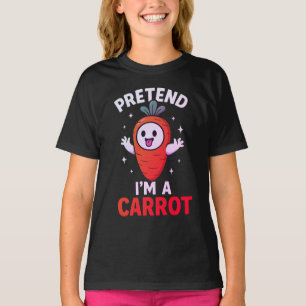 Pretend I'm A Carrot Vegan Halloween carrot ghost T-Shirt