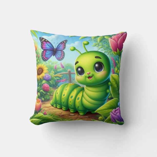 Pretend I'm A Caterpillar Adults Kids  Throw Pillow (Front)