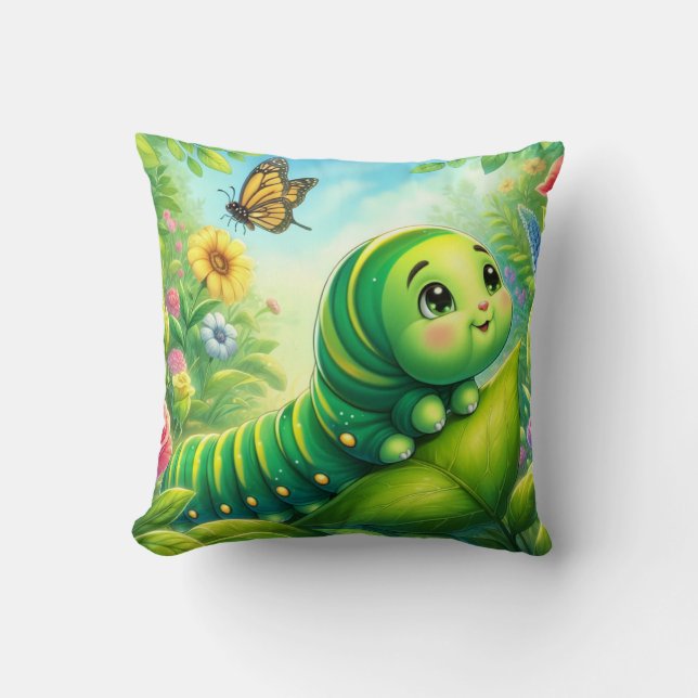 Pretend I'm A Caterpillar Adults Kids  Throw Pillow (Front)